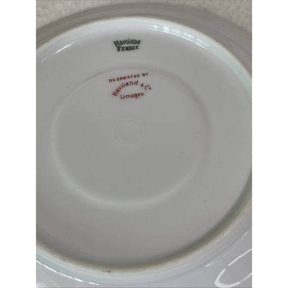 Haviland Limoges Tea-cup and saucer Set X6 One Cup Has Issue- See Pics. - Picture 6 of 11
